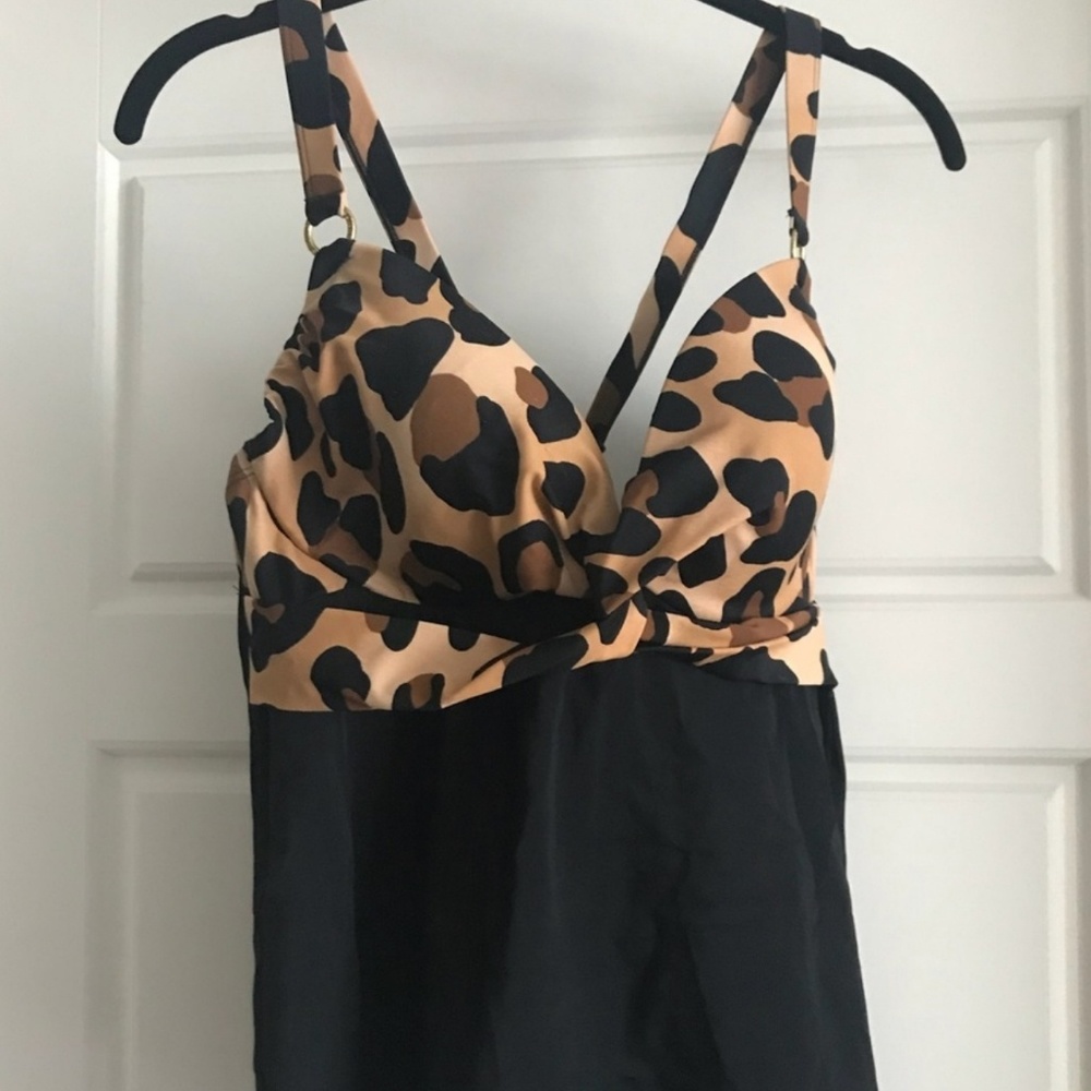 Cheetah print Lane Bryant swim tank